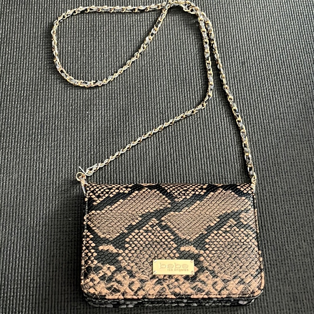 Snakeskin print purse
